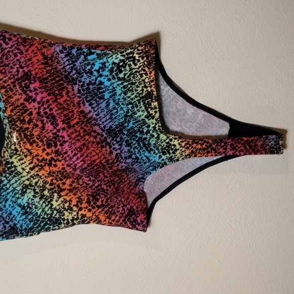 PINK rainbow animal print bodysuit - Picture 8 of 11